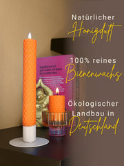 Bienenwachsplatten, 20 Stück, 15 x 20 cm, Wachsplatten aus Deutschland , Orange