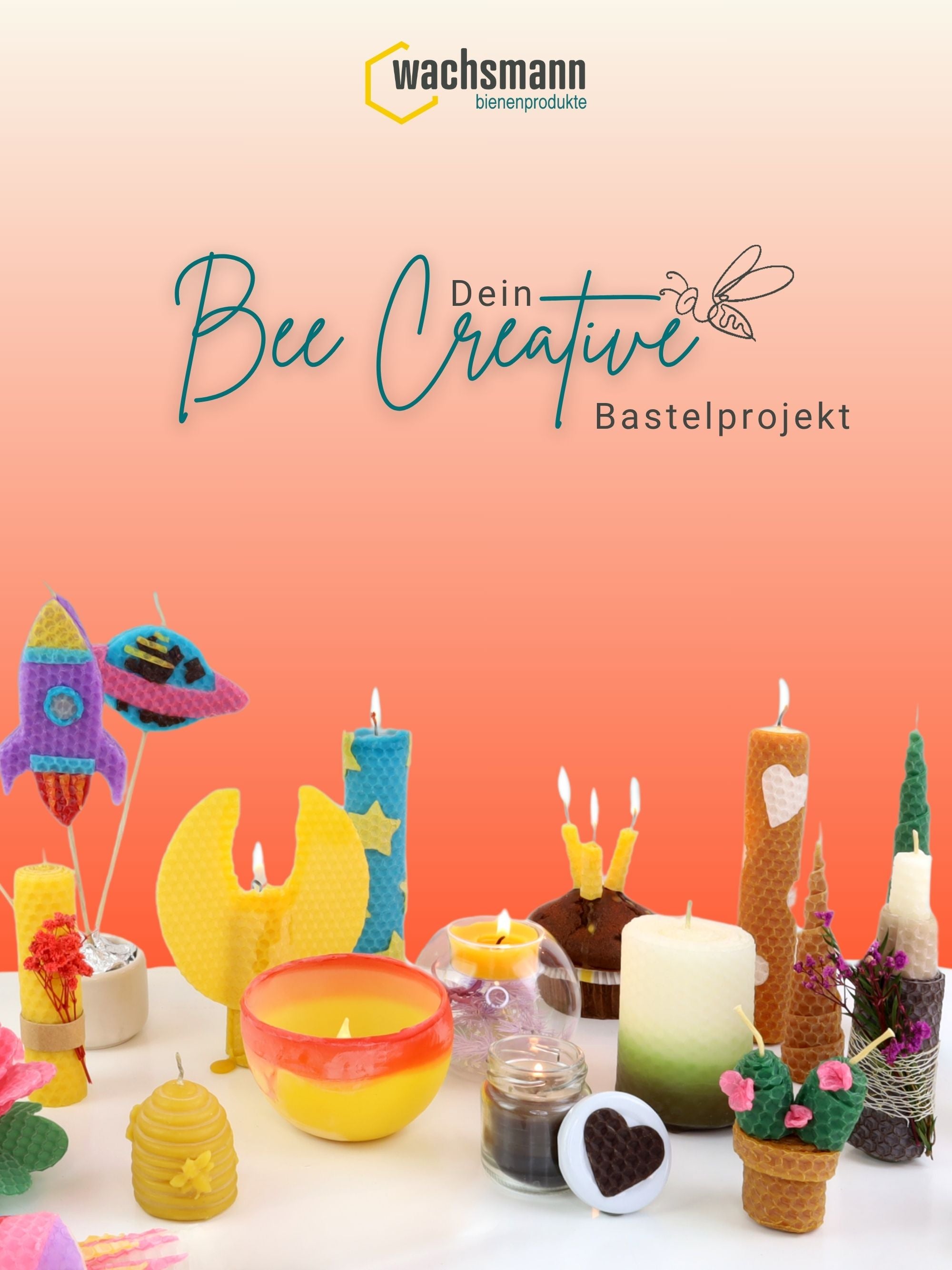 Bienenwachsplatten, 20 Stück, 15 x 20 cm, Wachsplatten aus Deutschland , Orange