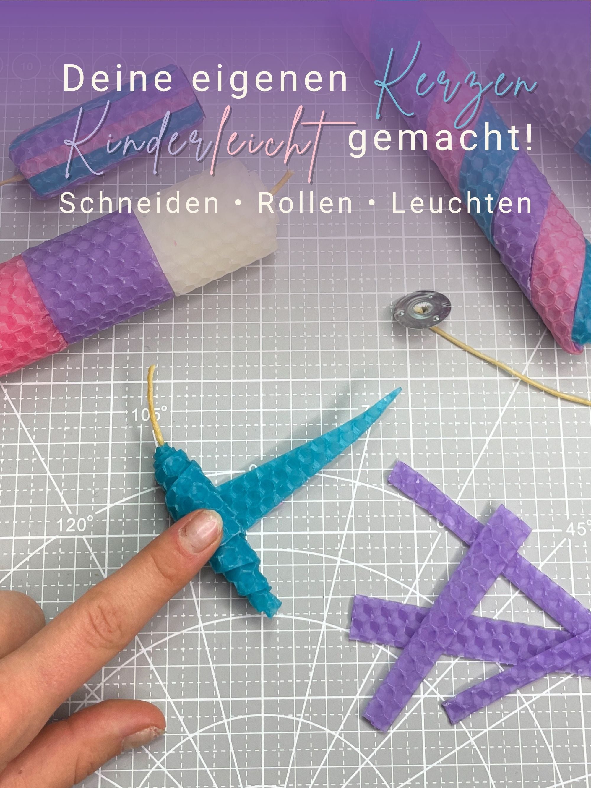 Bienenwachsplatten, 20 Stück, 15 x 20 cm, Wachsplatten aus Deutschland , Set Farbenzauber