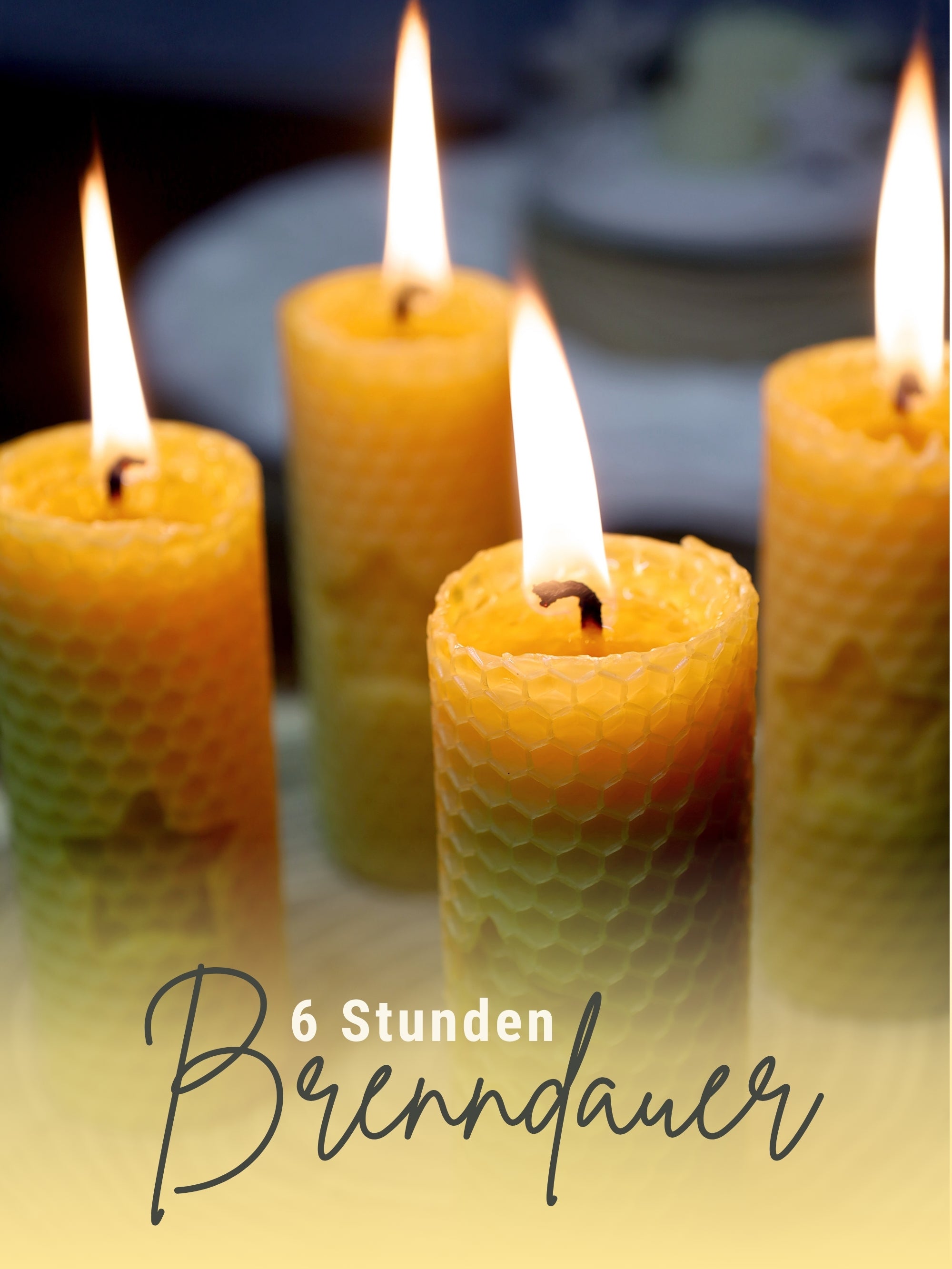 Stumpen Bienenwachsplatten, 20 Stück, 60 x 10 cm, aus Deutschland , Gelb