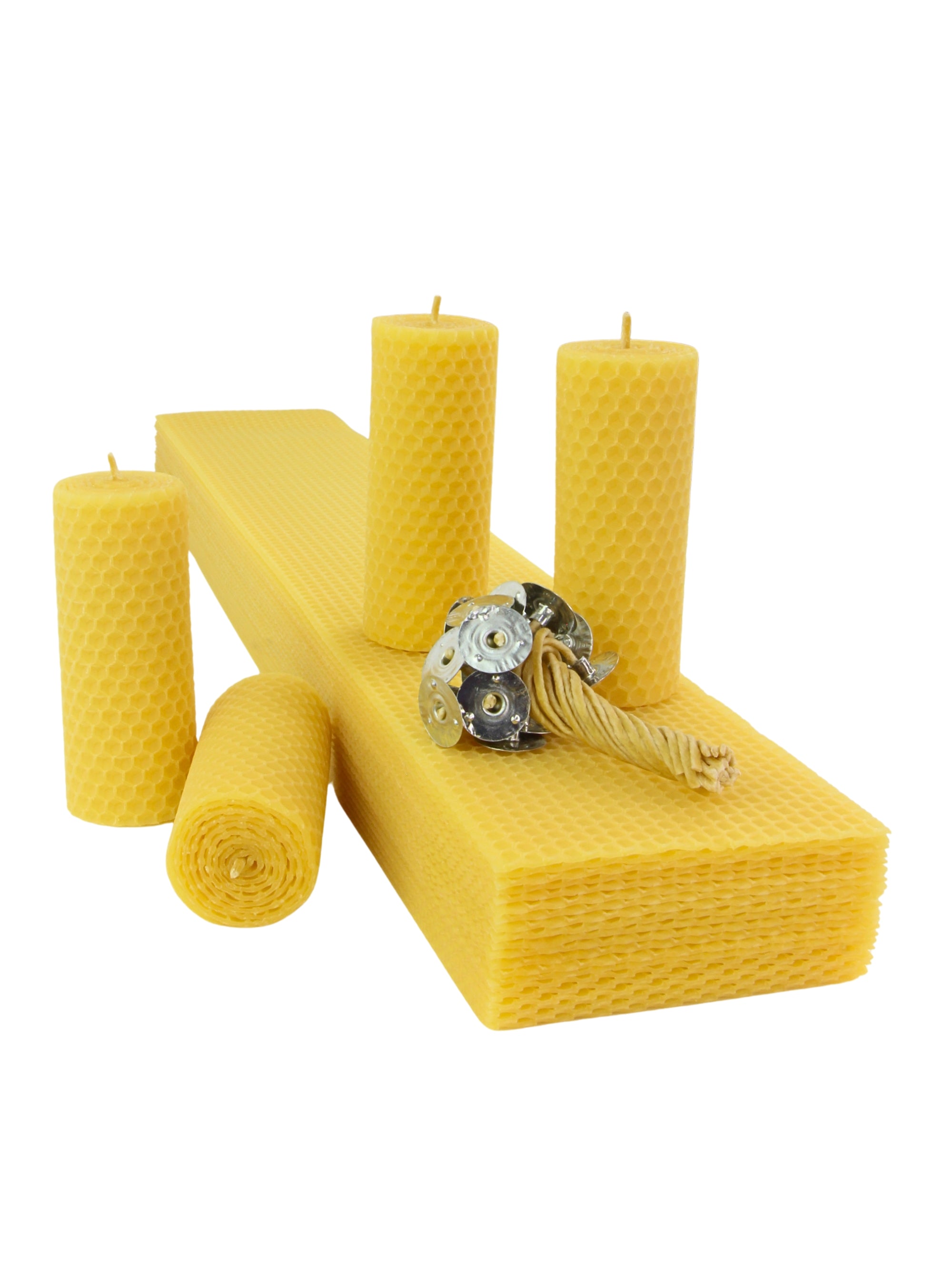 Stumpen Bienenwachsplatten, 20 Stück, 60 x 10 cm, aus Deutschland , Gelb