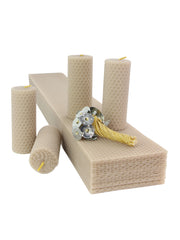 Stumpen Bienenwachsplatten, 20 Stück, 60 x 10 cm, aus Deutschland , Beige