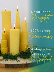 XL Bienenwachsplatten, 15 Stück, 35 x 20 cm, aus Deutschland , Gelb