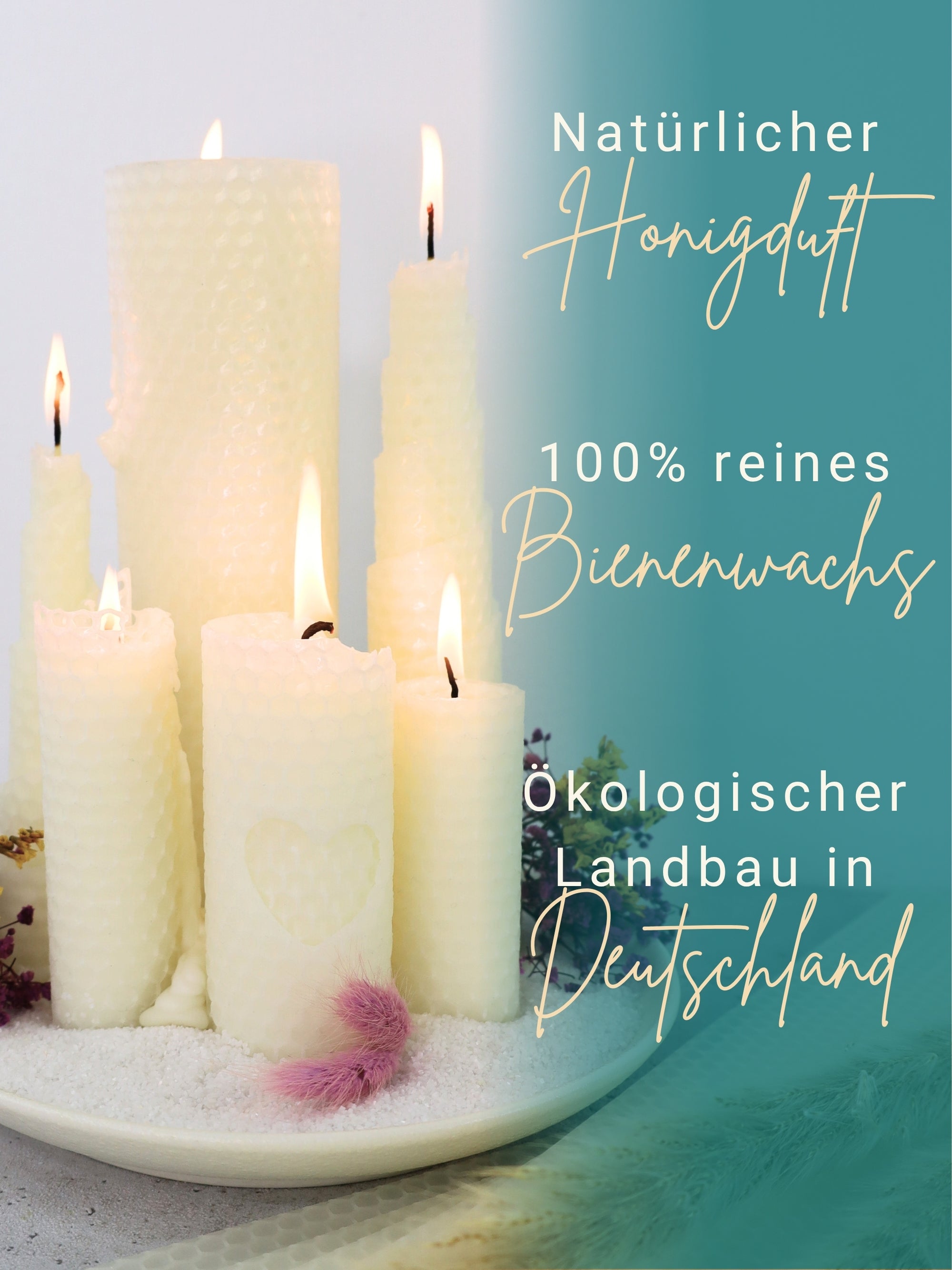 XL Bienenwachsplatten weiß, 15 Stück, 35 x 20 cm, aus Deutschland ,
