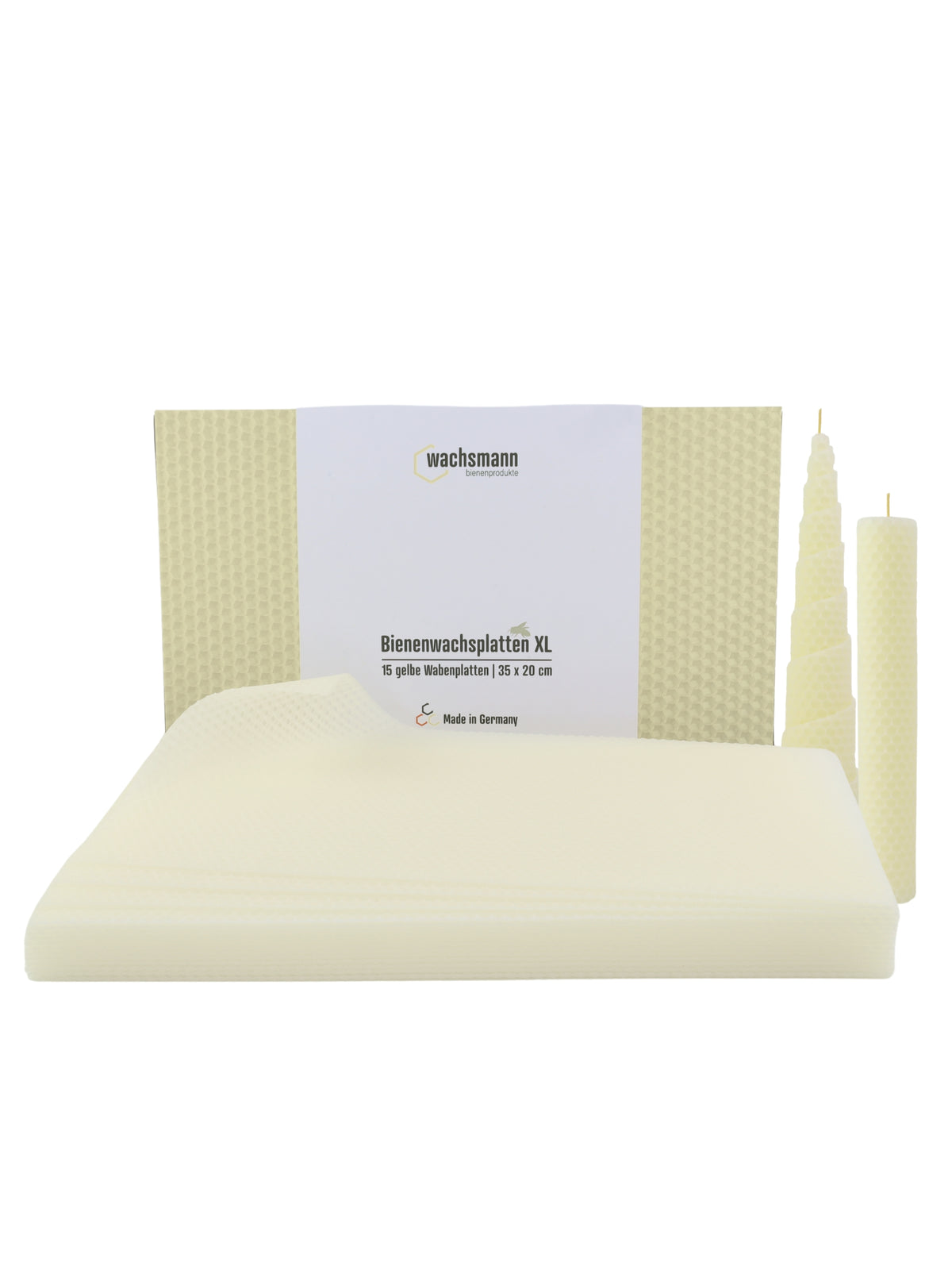 XL Bienenwachsplatten weiß, 15 Stück, 35 x 20 cm, aus Deutschland ,