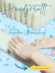 Gender Reveal Kerze - handgerollt aus 100% Bienenwachs aus Deutschland , Boy