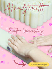 Gender Reveal Kerze - handgerollt aus 100% Bienenwachs aus Deutschland , Girl
