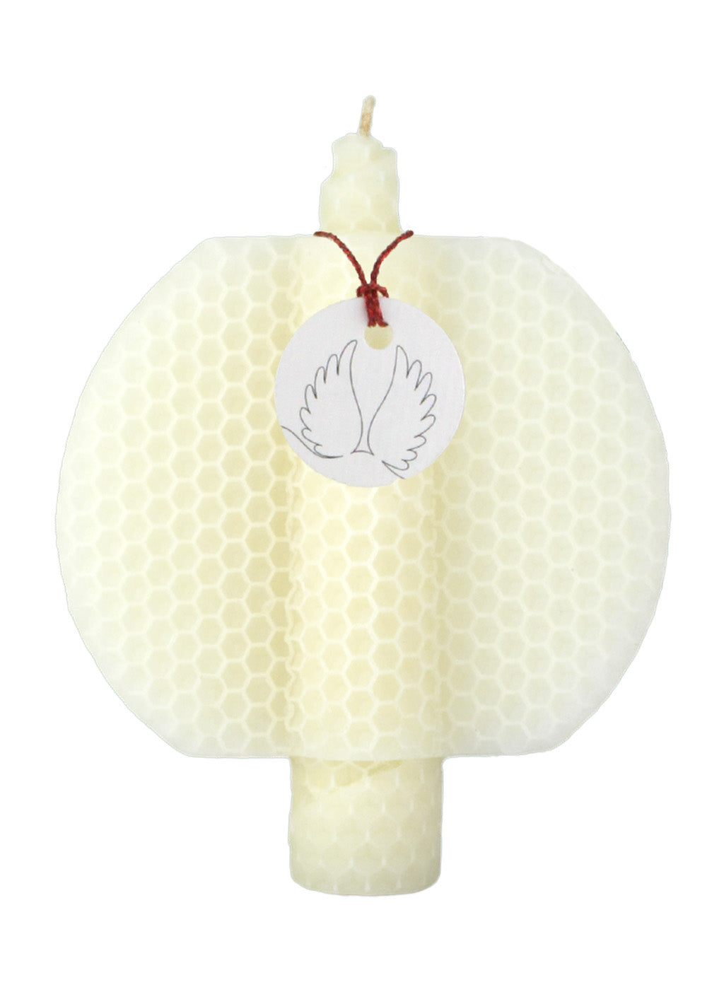 Engelskerze aus reinem Bienenwachs, handgerollt ,