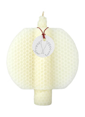 Engelskerze aus reinem Bienenwachs, handgerollt ,
