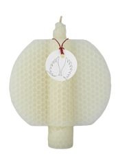 Engelskerze aus reinem Bienenwachs, handgerollt ,