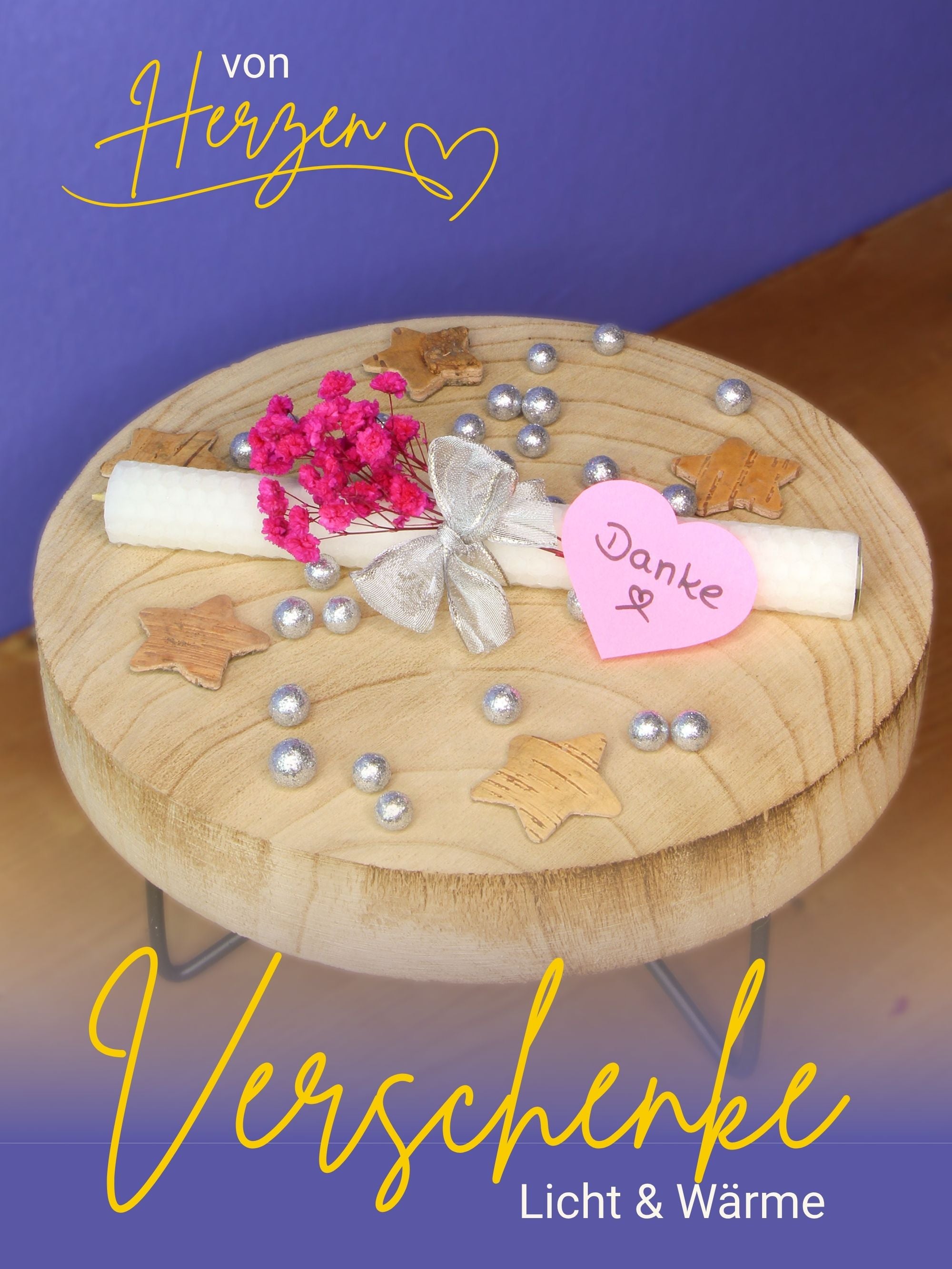 Stabkerzen, 12er-Set, 100 % Bienenwachs, handgerollt , Weiß