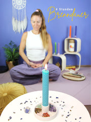 Bienenwachs Ritualkerzen Set in den 7 Chakra Farben ,