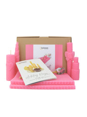 Starterset Bienenwachskerzen selber machen, für 10 Kerzen, bunte Auswahl , Rosa