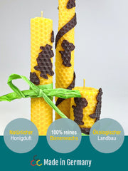 Grüffelo Bienenwachskerzen selber machen, DIY Bastelset mit 10 Wabenplatten ,